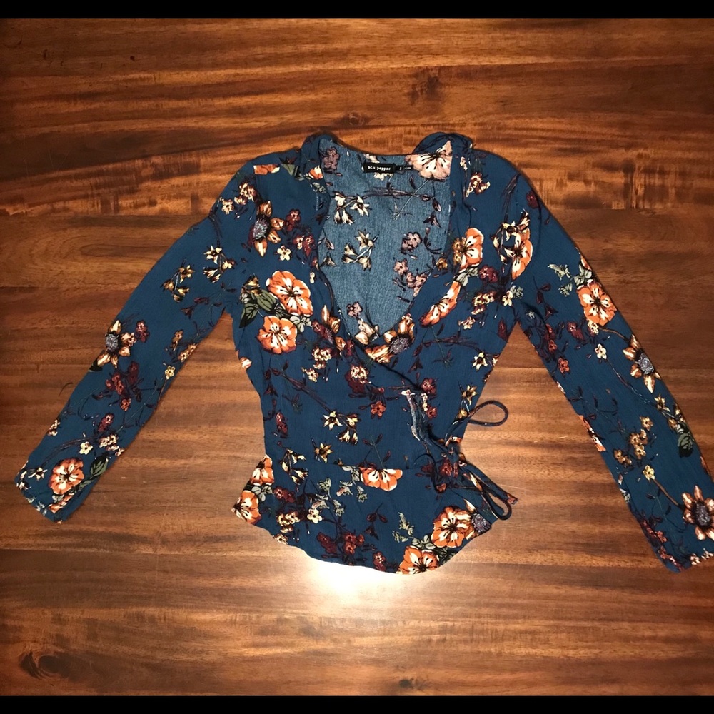 A crossbody blouse
